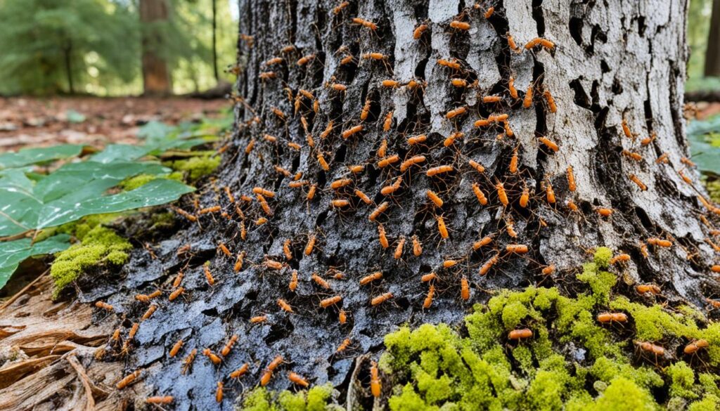 How to stop ants climbing trees